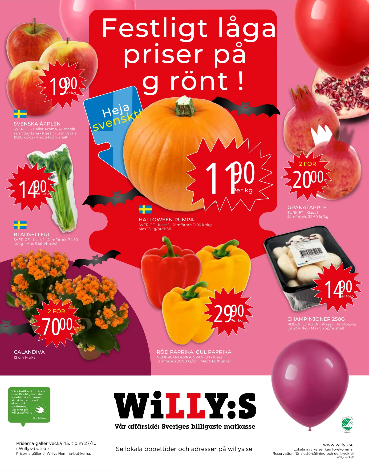 Willyss specialerbjudanden från 21 oktober till 27 oktober 2024 - Reklamblad sidor 12