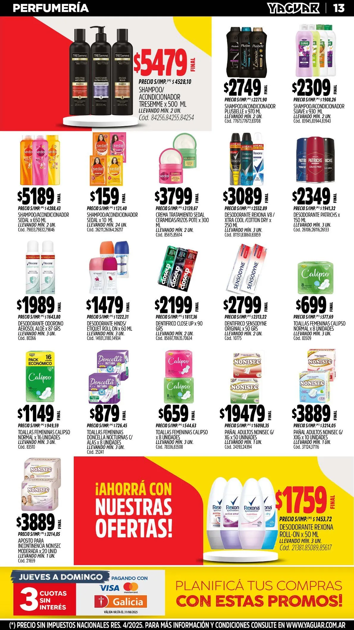 Ofertas de Ofertas Yaguar - Últimos catálogos 18 de agosto al 25 de agosto 2025 - Página 13 del catálogo