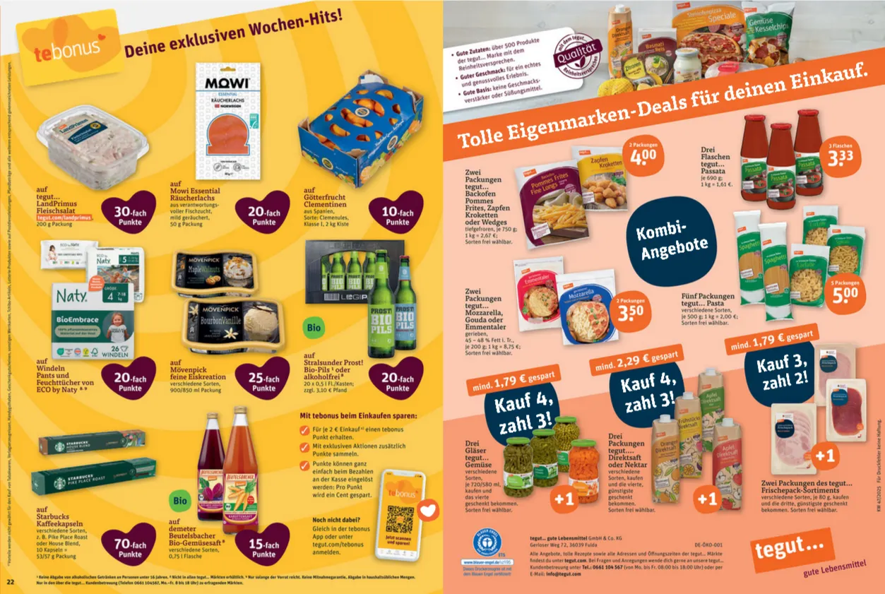 tegut... Angebote von 21. November bis 22. November 2025 - Prospekt seite 13