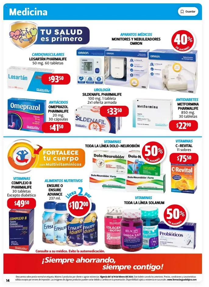 Catálogo de Farmacia Guadalajara Ofertas 1 de febrero al 14 de febrero 2026 - Pagina 14