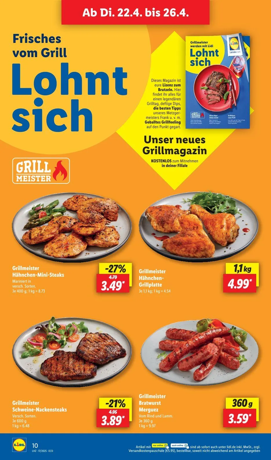 Lidl Angebote von 22. April bis 26. April 2025 - Prospekt seite 14