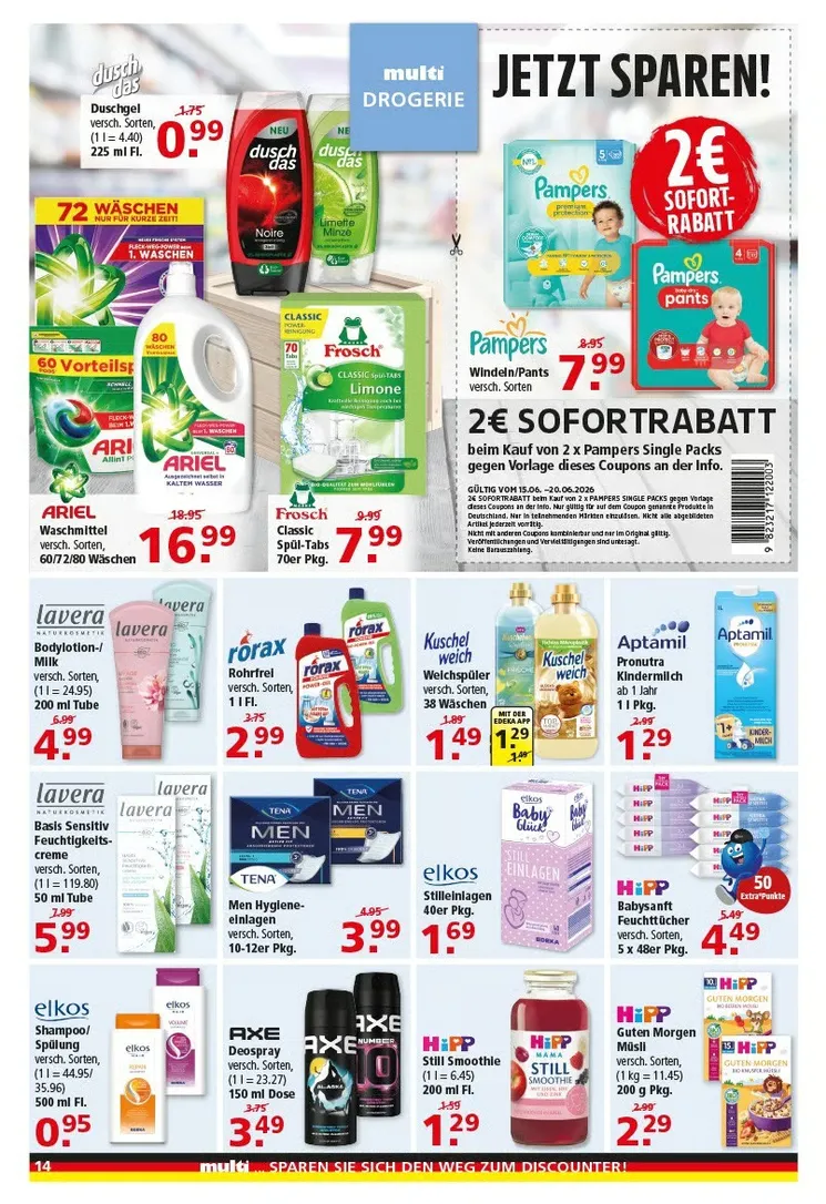  Multi Markt Angebote von 15. Juni bis 20. Juni 2026 - Prospekt seite 14