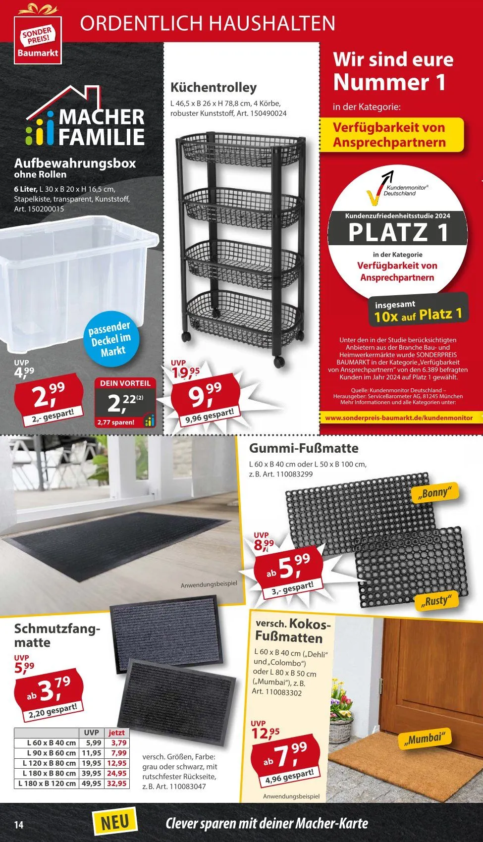 Sonderpreis-Baumarkt Prospekt von 12. April bis 18. April 2025 - Prospekt seite 14