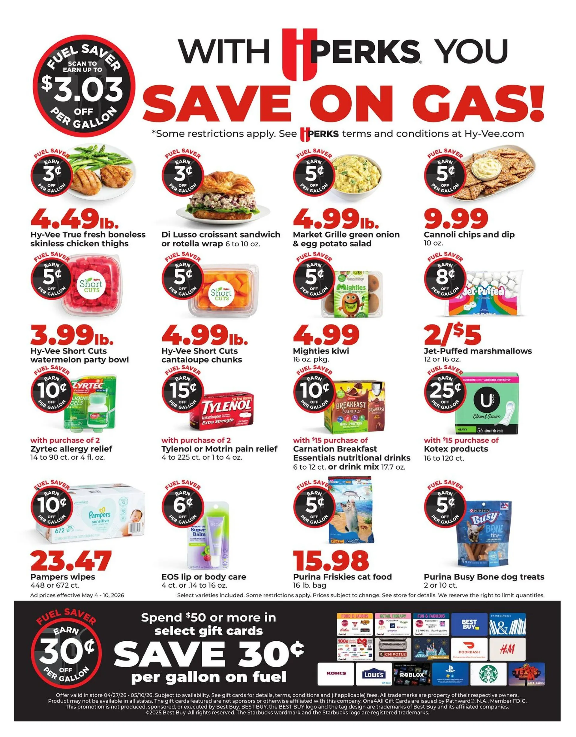 Weekly promotion  HyVee Sales spanning from May 4 to May 10 2026 - Page 13 for Catalogue 365