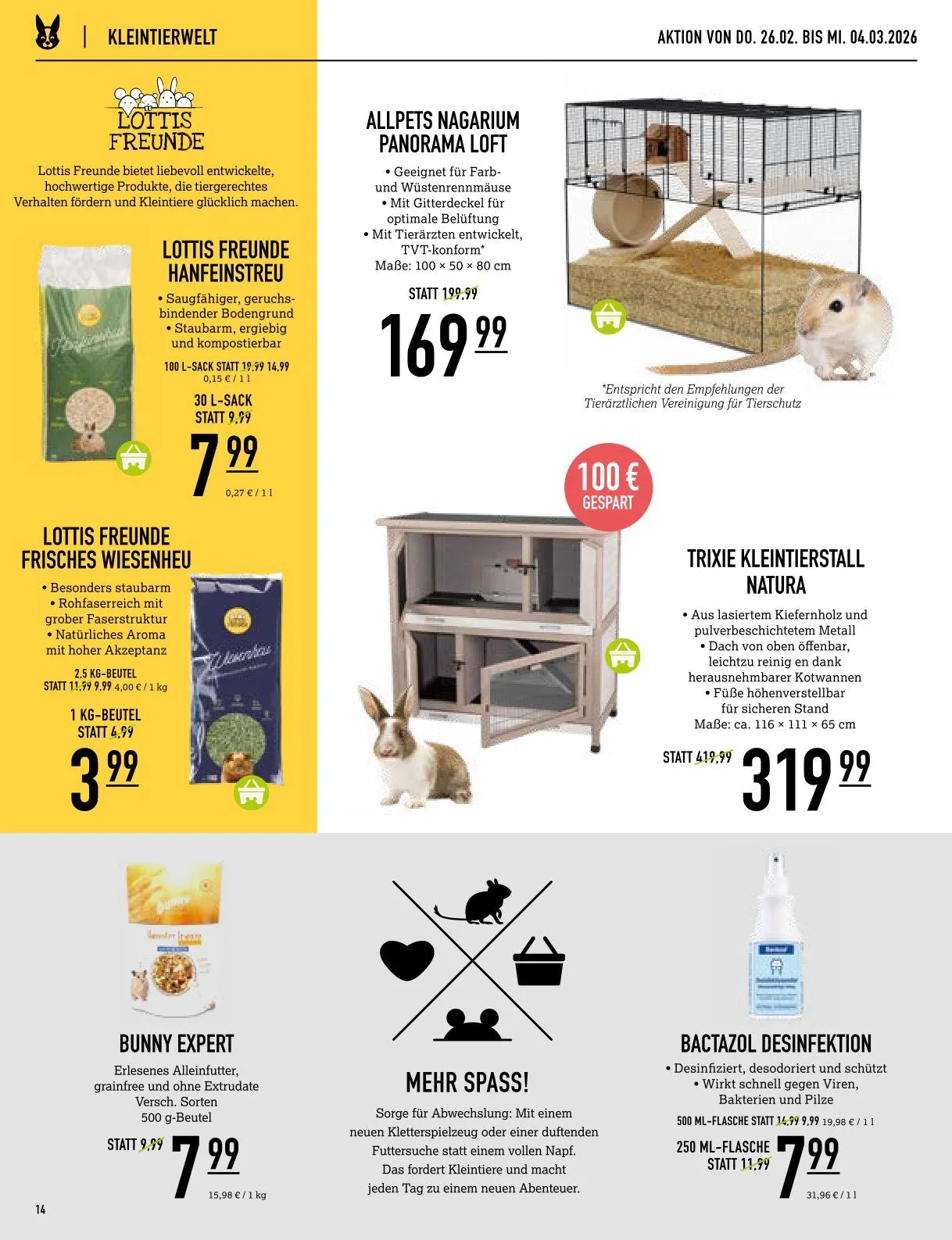 Kölle Zoo Prospekte von 26. Februar bis 4. März 2026 - Prospekt seite 14