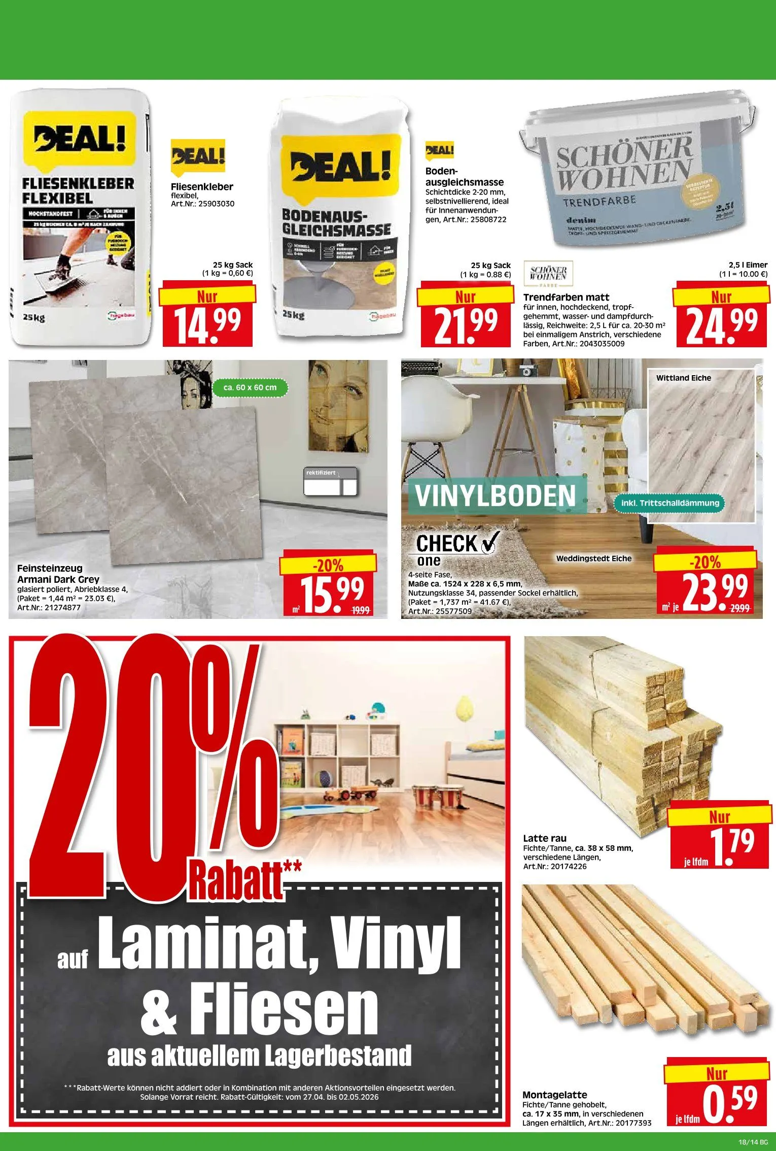 Herkules Baumarkt Angebote von 27. April bis 2. Mai 2026 - Prospekt seite 14