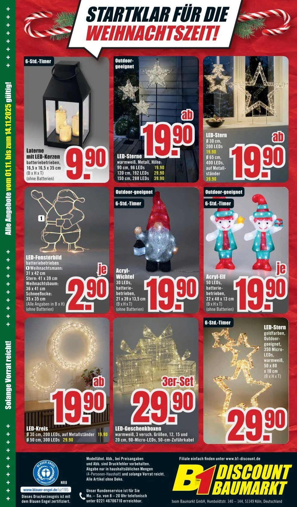 B1 Discount Baumarkt Prospekte von 1. November bis 7. Oktober 2025 - Prospekt seite 14