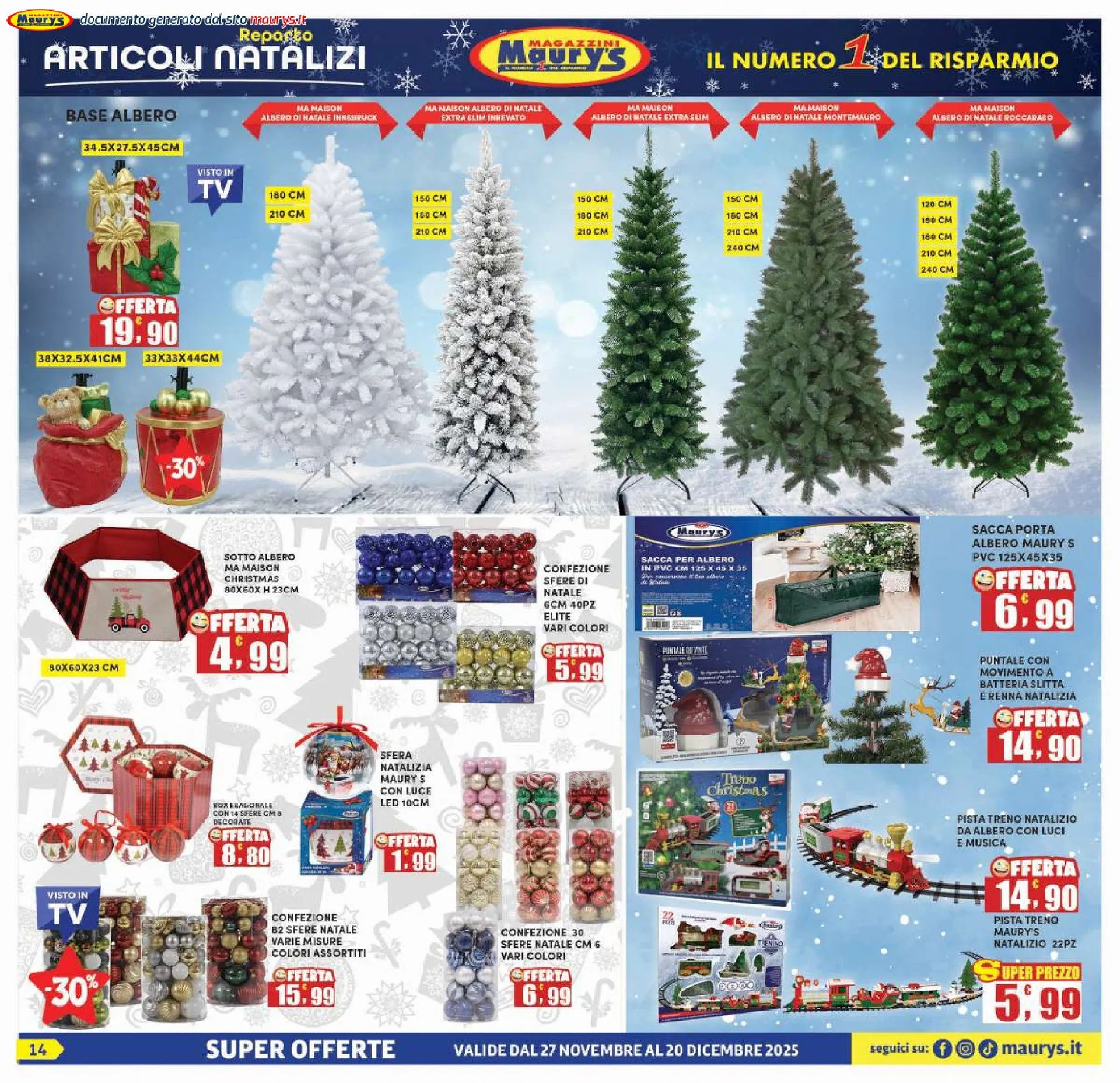 Maury's  Volantino da 27 novembre a 20 dicembre di 2025 - Pagina del volantino 14