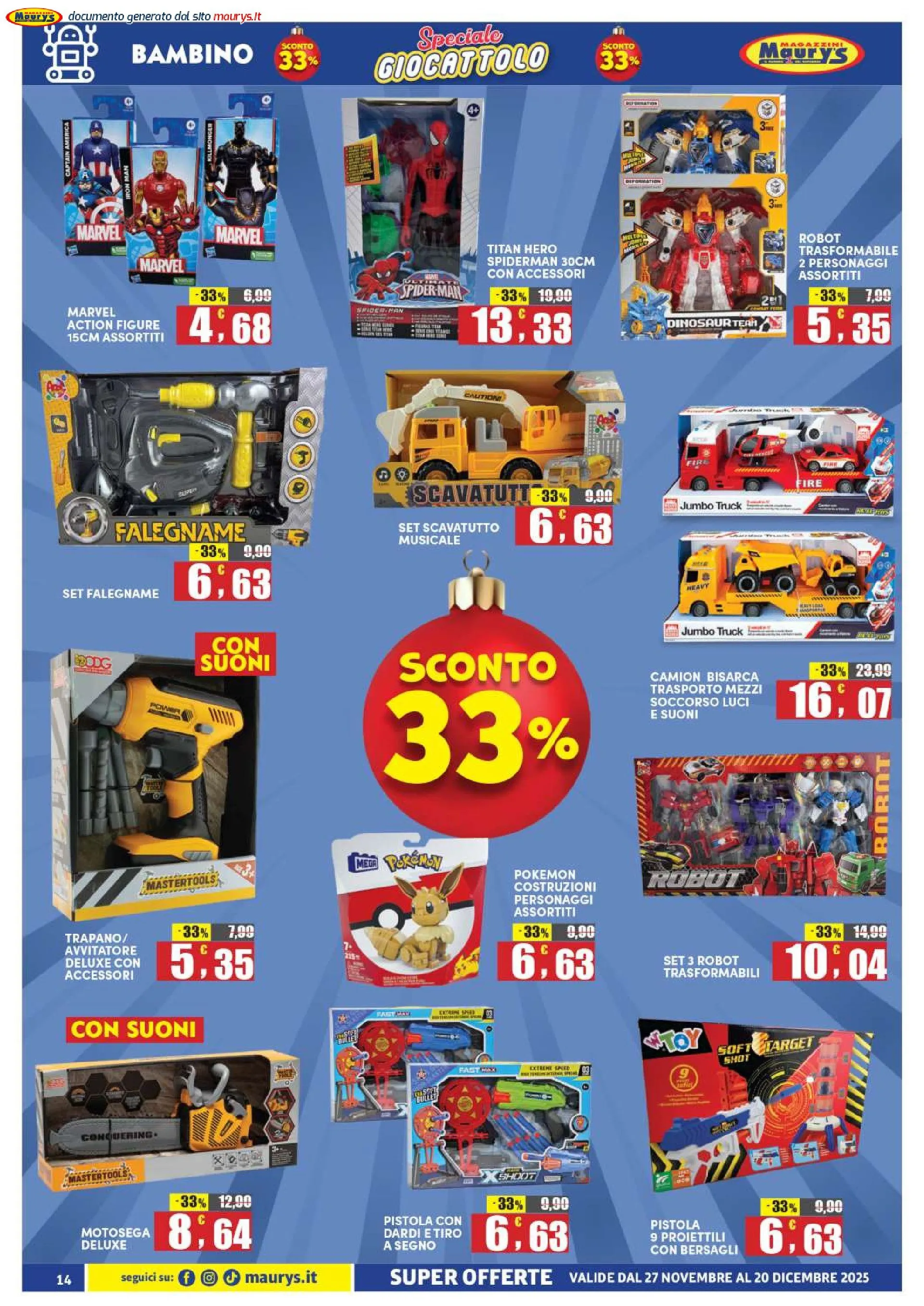 Maury's Volantino da 27 novembre a 20 dicembre di 2025 - Pagina del volantino 14