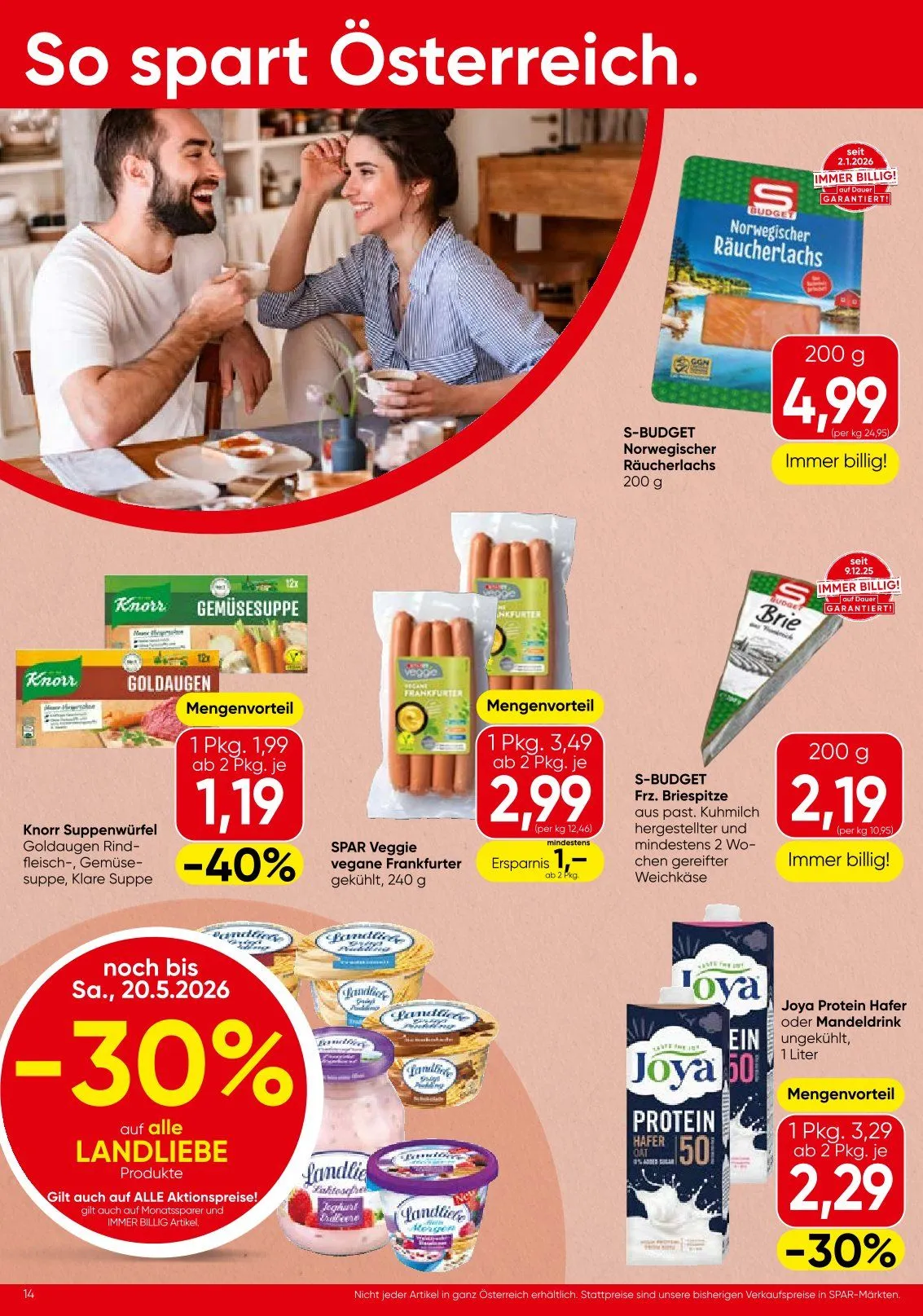 SPAR Prospekte  von 13. Mai bis 20. Mai 2026 - Flugblätt seite  14