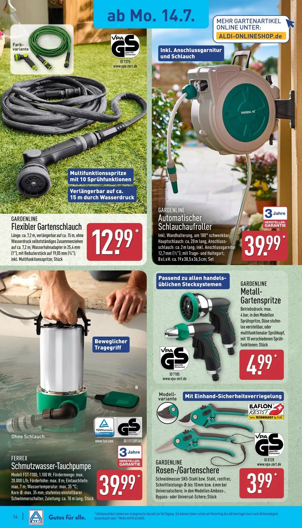 ALDI Nord Prospekte von 14. Juli bis 19. Juli 2025 - Prospekt seite 14