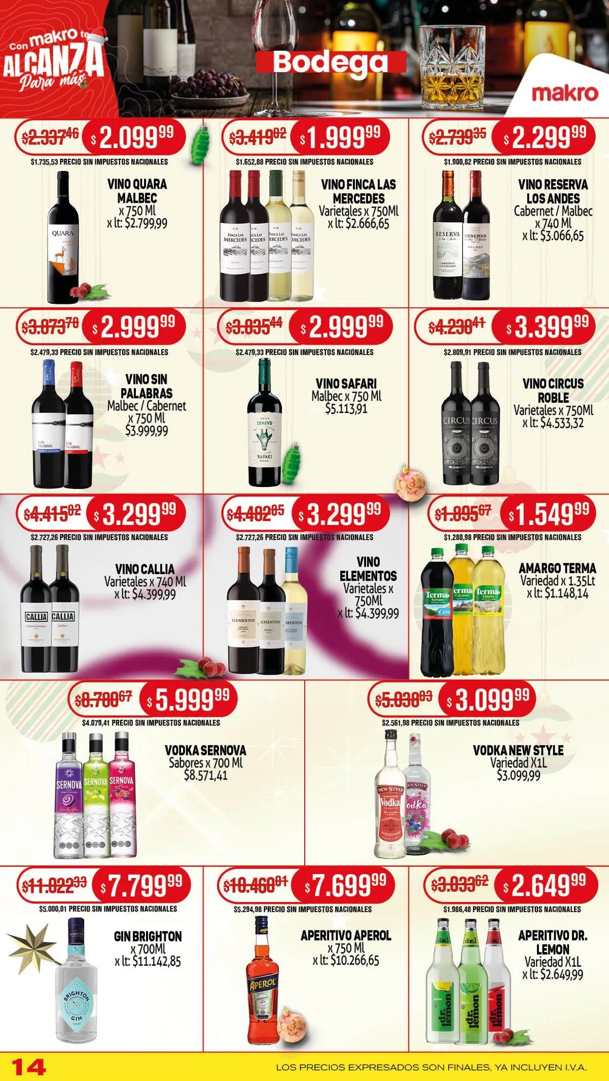 Ofertas de  Makro Ofertas 4 de diciembre al 10 de diciembre 2025 - Página 14 del catálogo