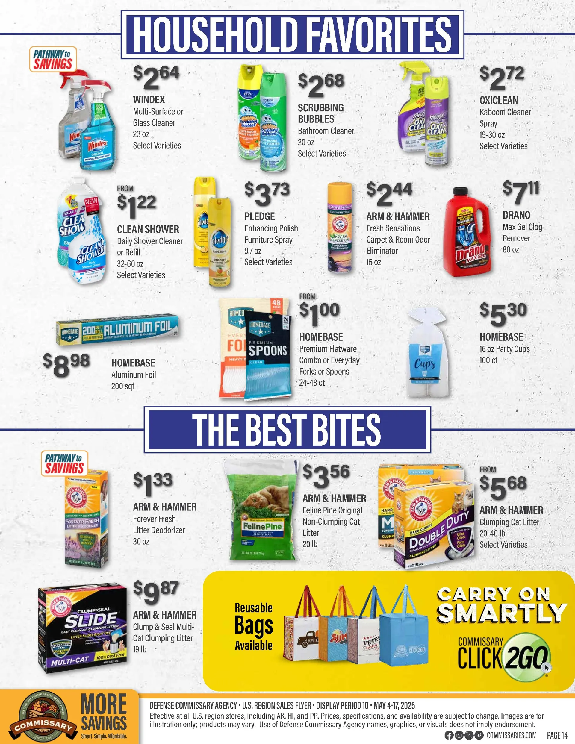 Weekly promotion Commissary Sales spanning from May 4 to May 17 2026 - Page 14 for Catalogue 365