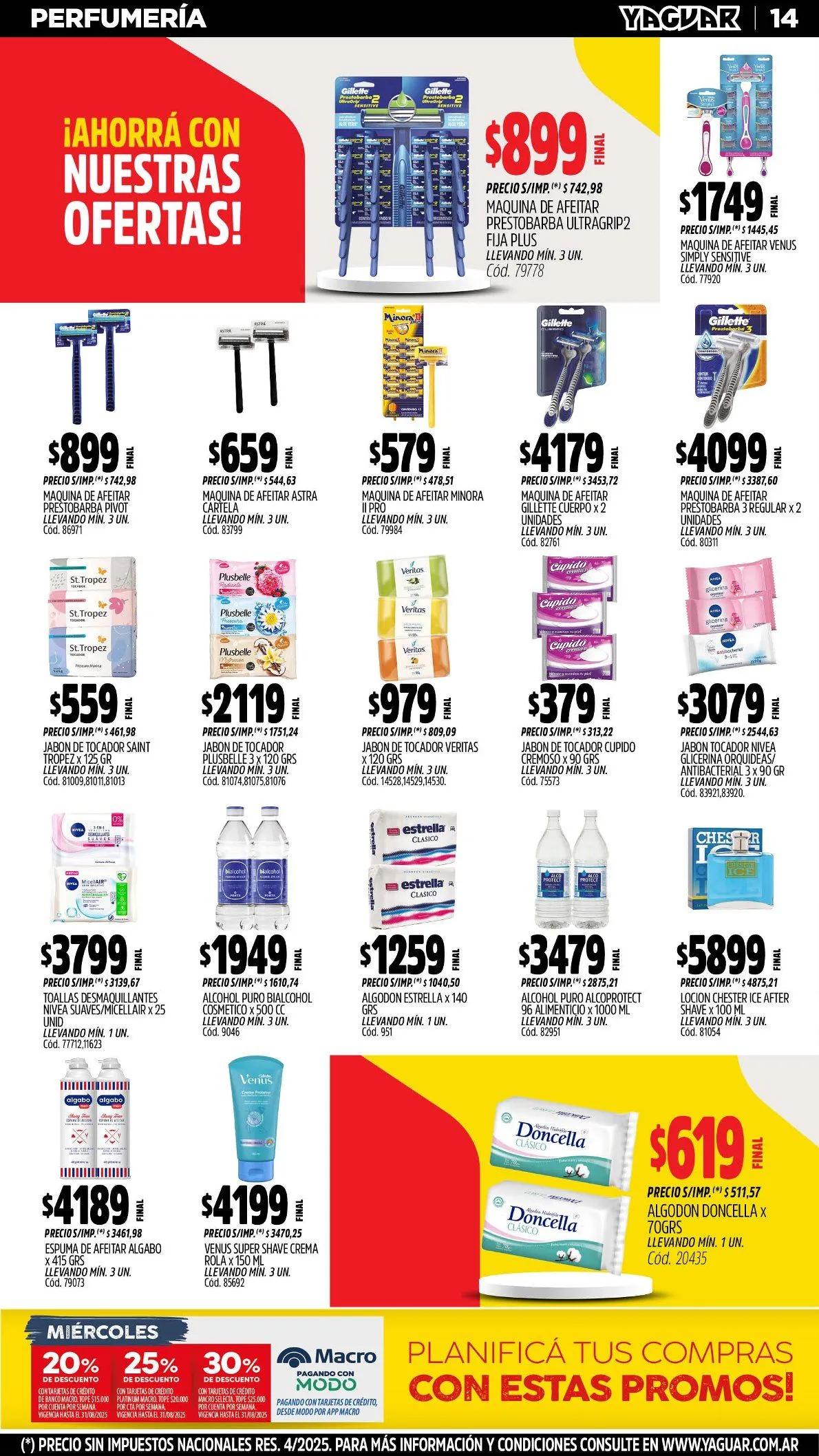 Ofertas de Ofertas Yaguar - Últimos catálogos 18 de agosto al 25 de agosto 2025 - Página 14 del catálogo