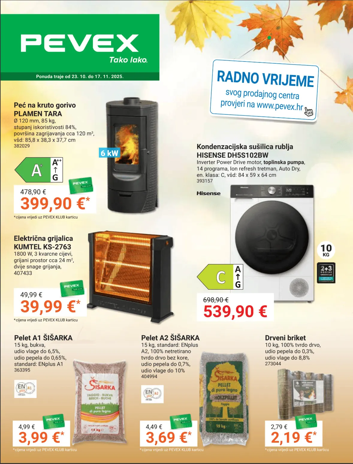 Katalog Najnovije ponude trgovine Pevex od 23. listopada do 17. studenoga 2025. - Pregled Stranica 