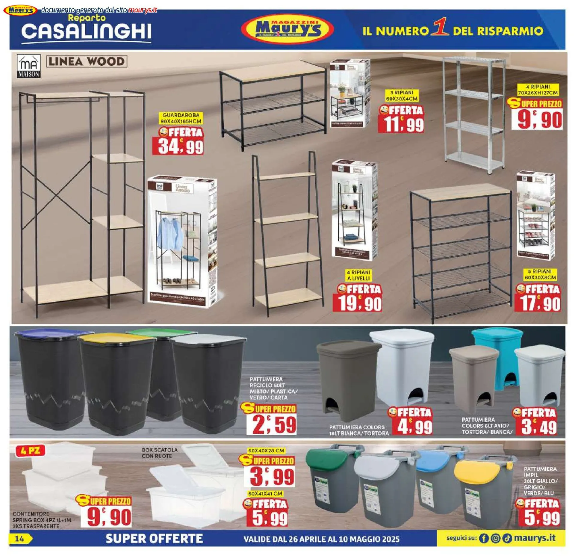 Volantini Maury's da 26 aprile a 11 maggio di 2025 - Pagina del volantino 14
