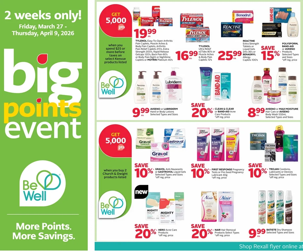 Rexall Sales from March 27 to April 2 2026 - flyer page 12