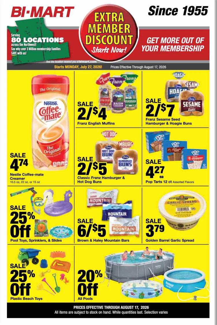 Weekly ad BI-MART Sales from July 27 to August 17 2026 - Page 14