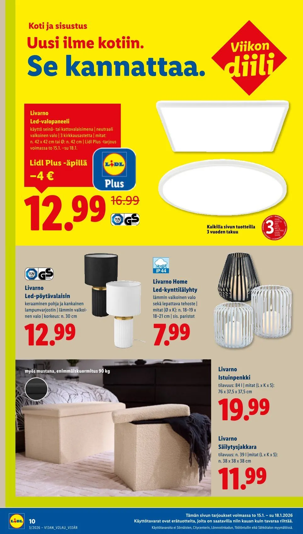 Lidl Kaupan Tarjoukset voimassa alkaen 15. tammikuuta - 18. tammikuuta 2026 - Tarjouslehti sivu 14
