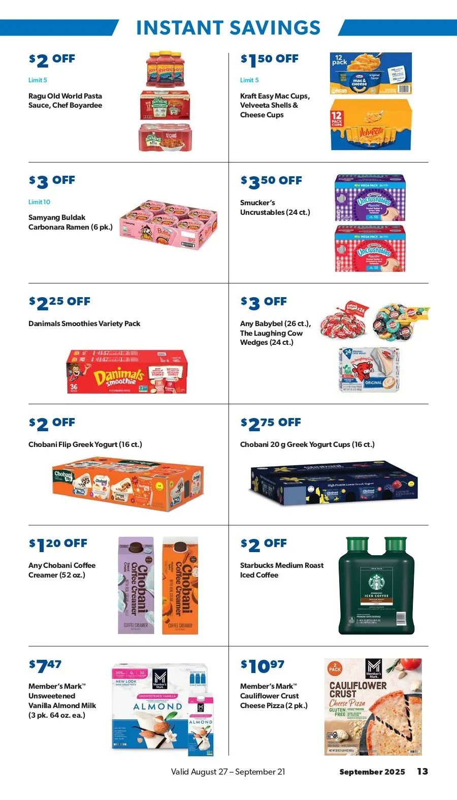 Weekly ad Instant Savings from August 19 to September 22 2025 - Page 13