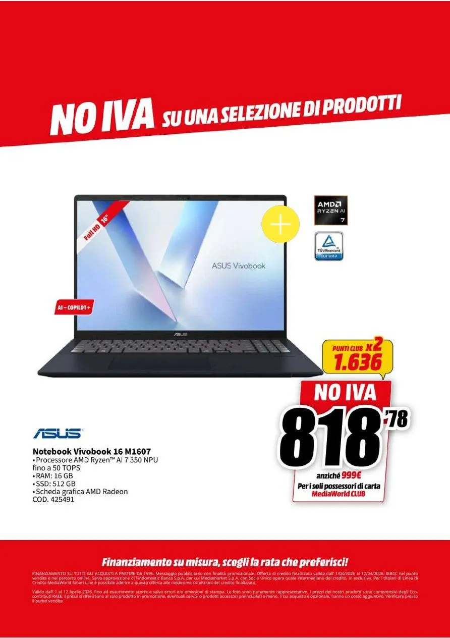 Volantini MEDIAWORLD da 1 aprile a 12 aprile di 2026 - Pagina del volantino 14