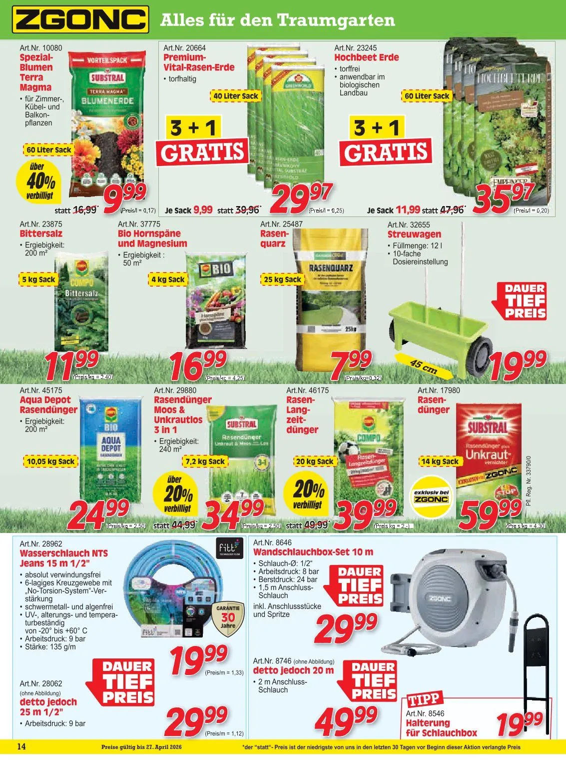 Zgonc Prospekte  von 13. April bis 27. April 2026 - Flugblätt seite  14