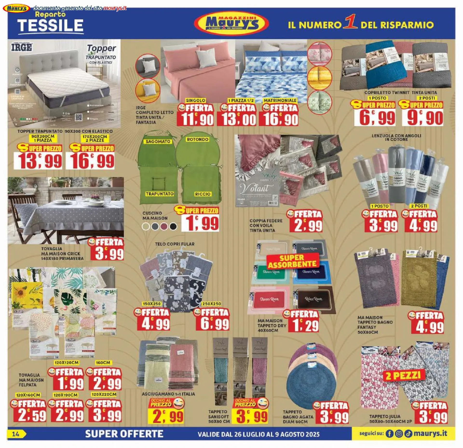 Maury's Volantino da 25 luglio a 10 agosto di 2025 - Pagina del volantino 14