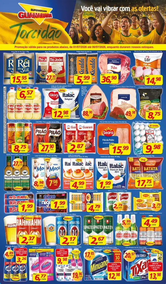 Encarte de Folhetos Supermercados Guanabara 1 de julho até 6 de julho 2026 - Pagina 14