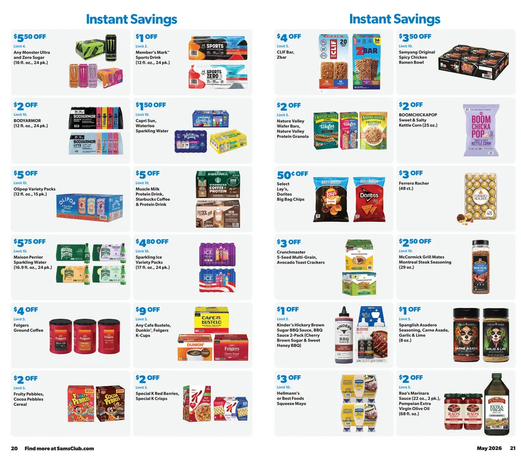 Weekly ad Sam ´s club Sales from April 1 to May 31 2026 - Page 14