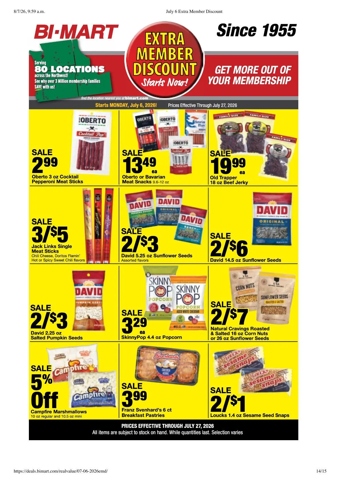 Weekly ad Bi-Mart Sales from July 6 to July 27 2026 - Page 14