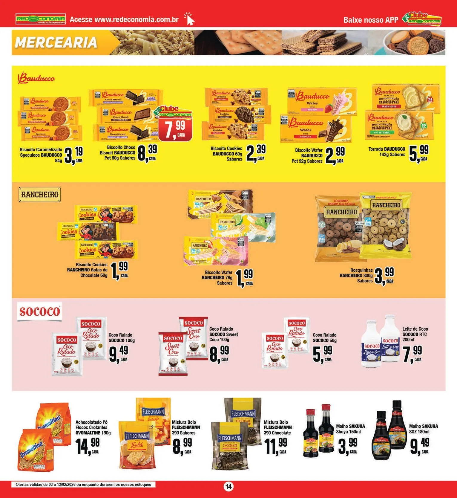 Encarte de Folhetos Redeconomia  4 de fevereiro até 5 de fevereiro 2026 - Pagina 14