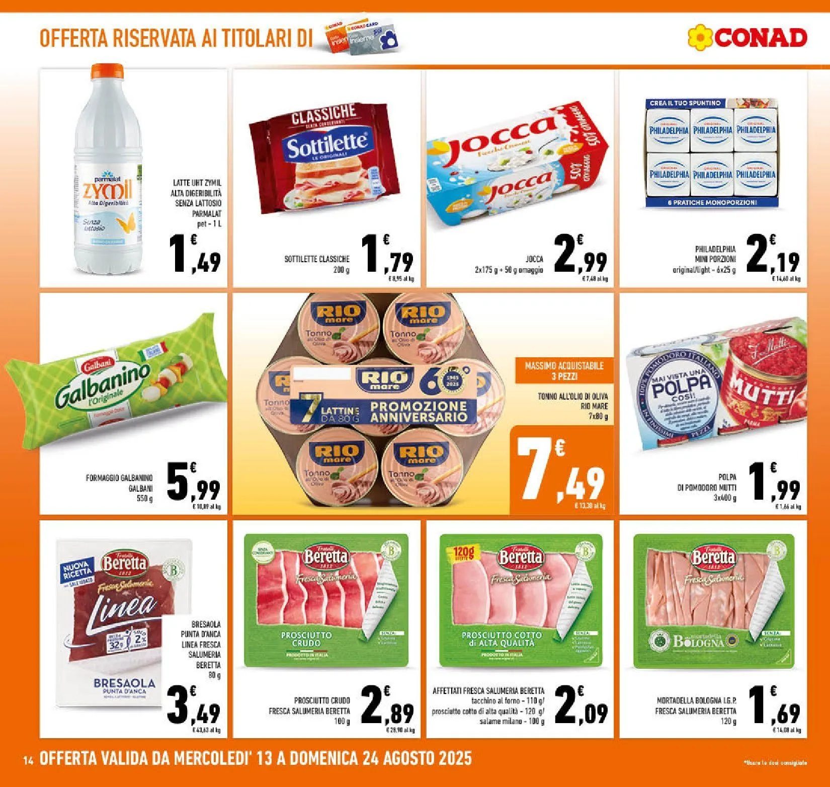 Volantini Conad da 13 agosto a 24 agosto di 2025 - Pagina del volantino 14