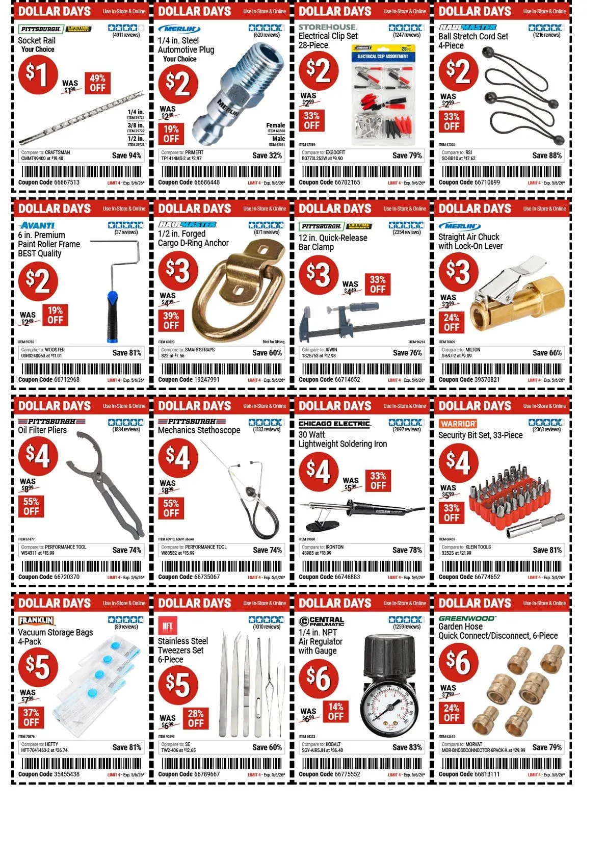 Weekly promotion  Harbor Freight weekly ads spanning from April 27 to May 10 2026 - Page 12 for Catalogue 365