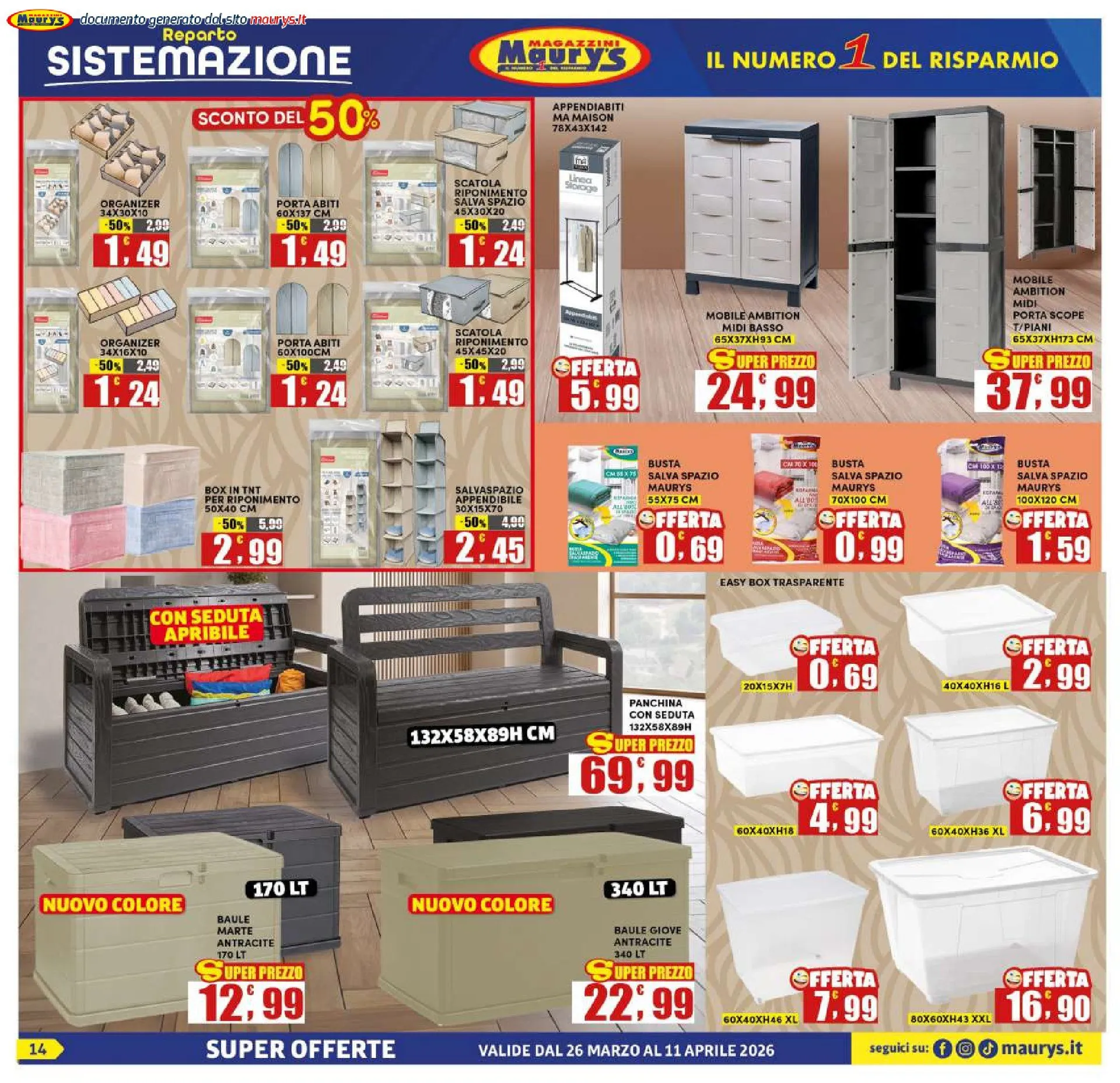 Maury's Volantino da 30 marzo a 6 aprile di 2026 - Pagina del volantino 14
