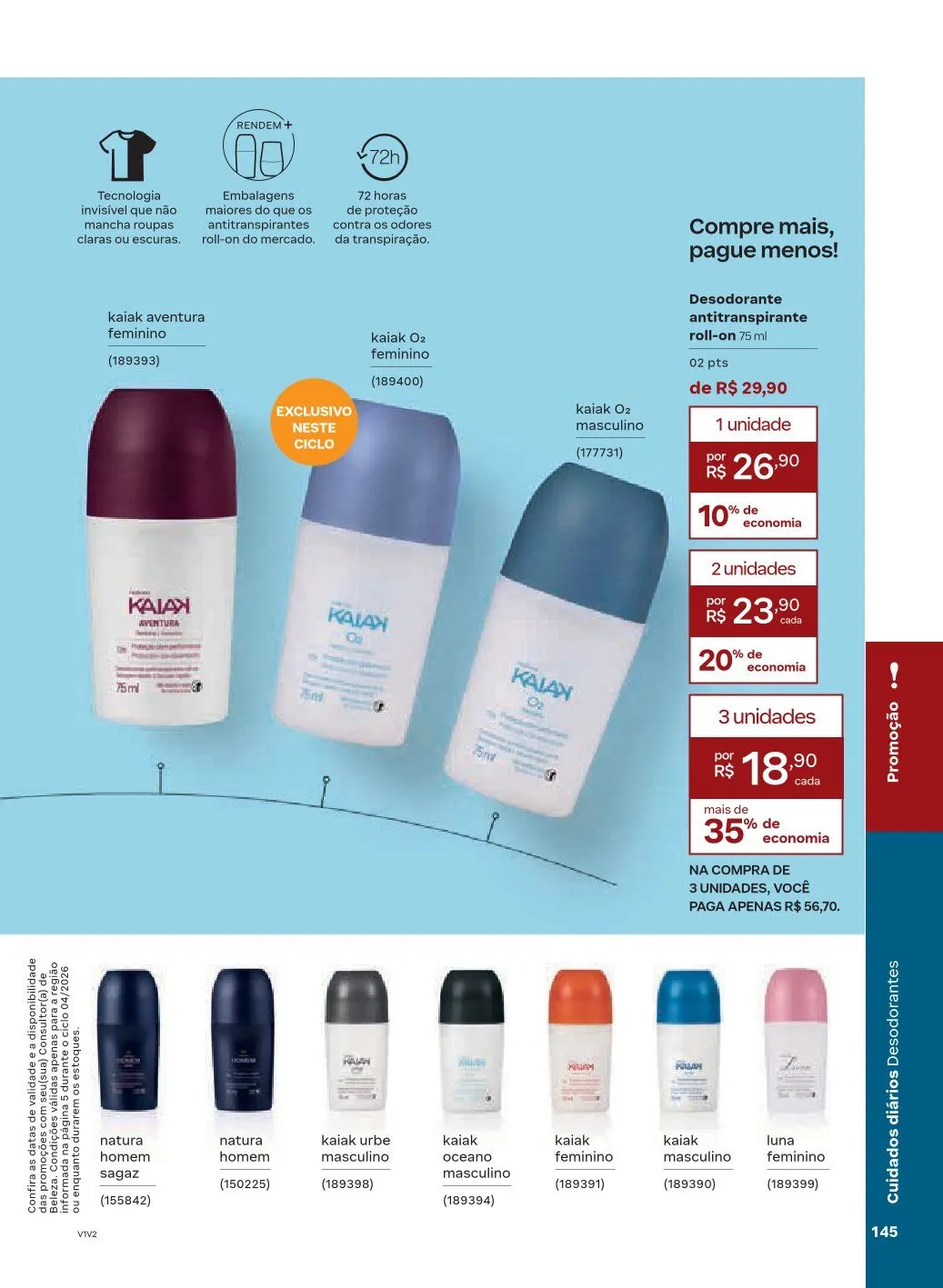 Encarte de NATURA 1 de abril até 30 de abril 2026 - Pagina 145