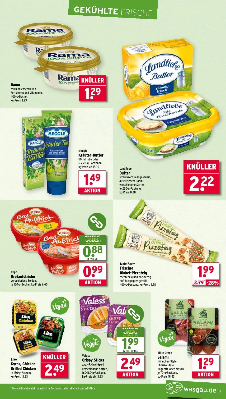 Wasgau Prospekte  von 11. August bis 20. August 2025 - Prospekt seite 15