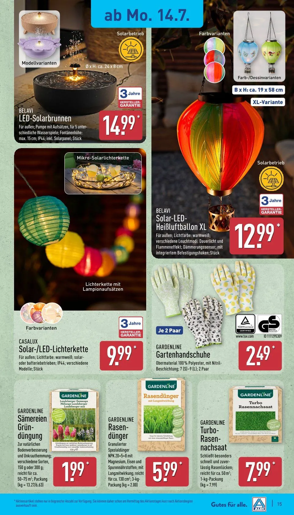 ALDI Nord Prospekte von 14. Juli bis 19. Juli 2025 - Prospekt seite 15