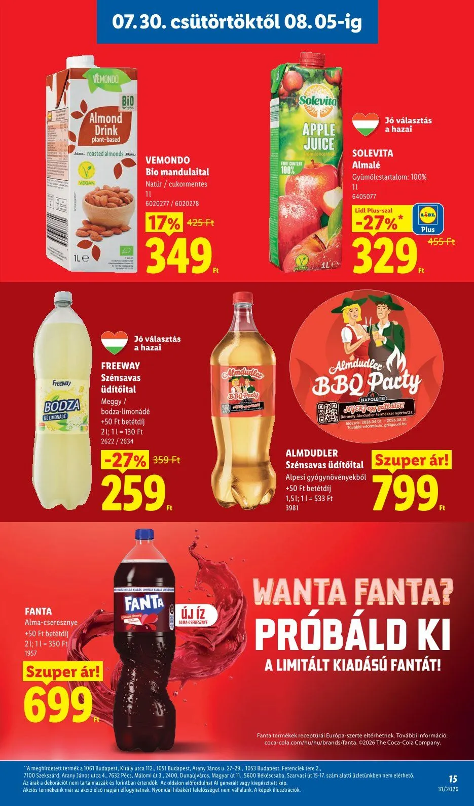 Katalógus Lidl  július 30.-tól augusztus 8.-ig 2026. - Oldal 15