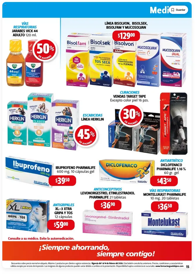 Catálogo de Farmacia Guadalajara Ofertas 1 de febrero al 14 de febrero 2026 - Pagina 15