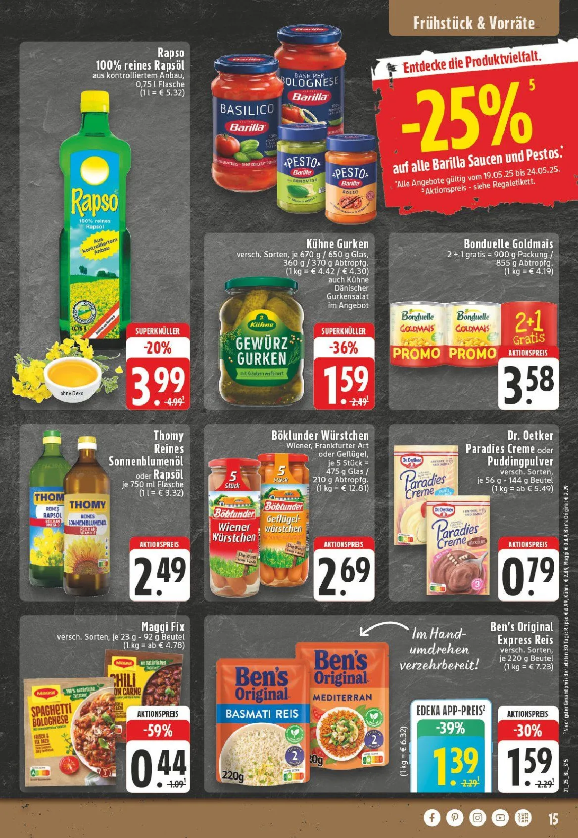 Edeka Prospekt von 19. Mai bis 24. Mai 2025 - Prospekt seite 15