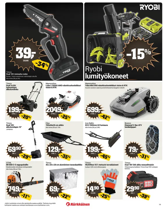 Kärkkäinen Black Friday Tarjoukset voimassa alkaen 19. marraskuuta - 2. joulukuuta 2025 - Tarjouslehti sivu 15