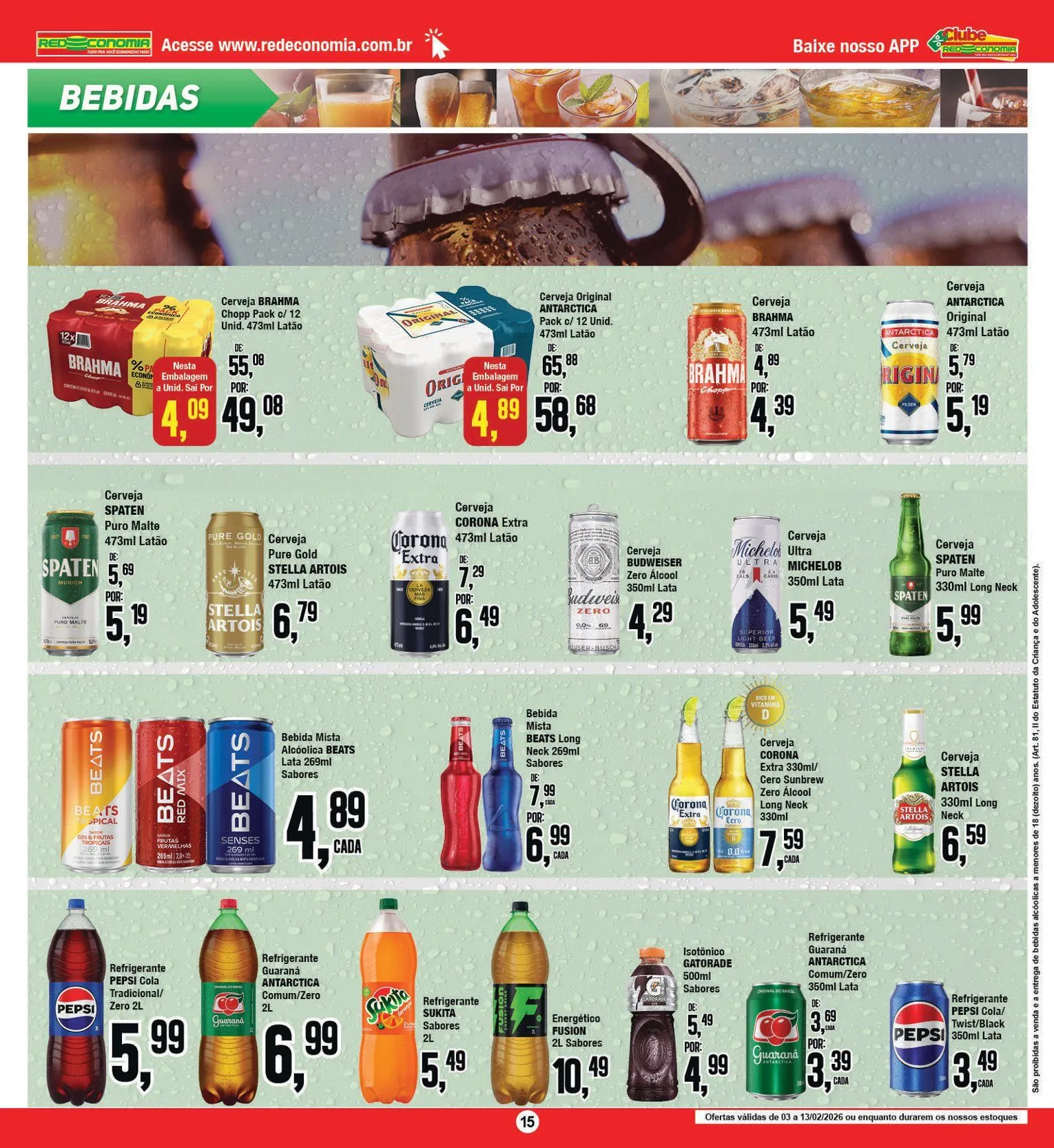 Encarte de Folhetos Redeconomia  4 de fevereiro até 5 de fevereiro 2026 - Pagina 15