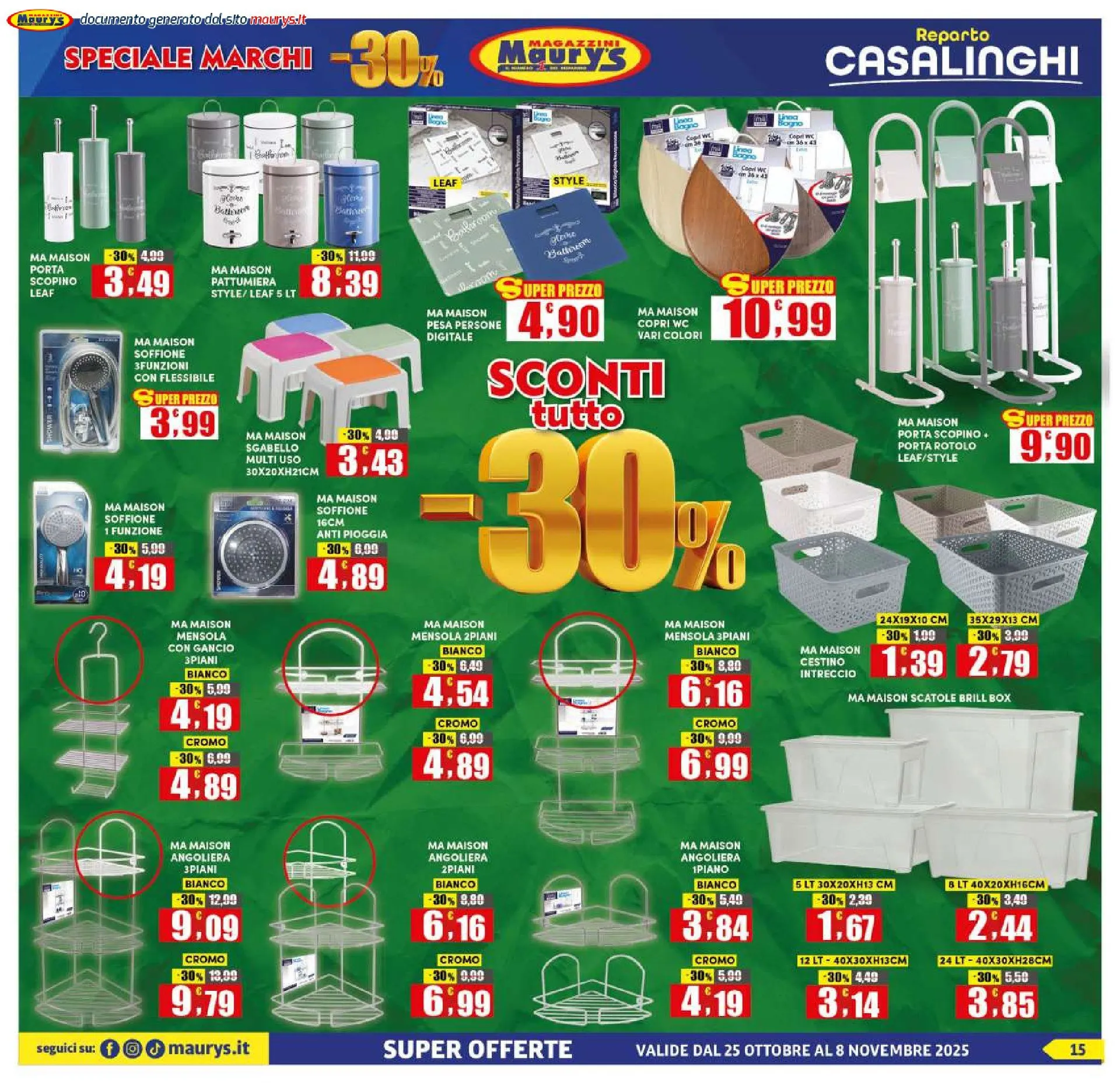 Maury's Volantino da 25 ottobre a 8 novembre di 2025 - Pagina del volantino 15