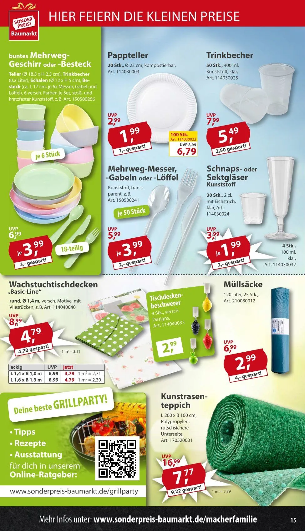  Sonderpreis-Baumarkt Prospekte  von 5. April bis 11. April 2025 - Prospekt seite 15