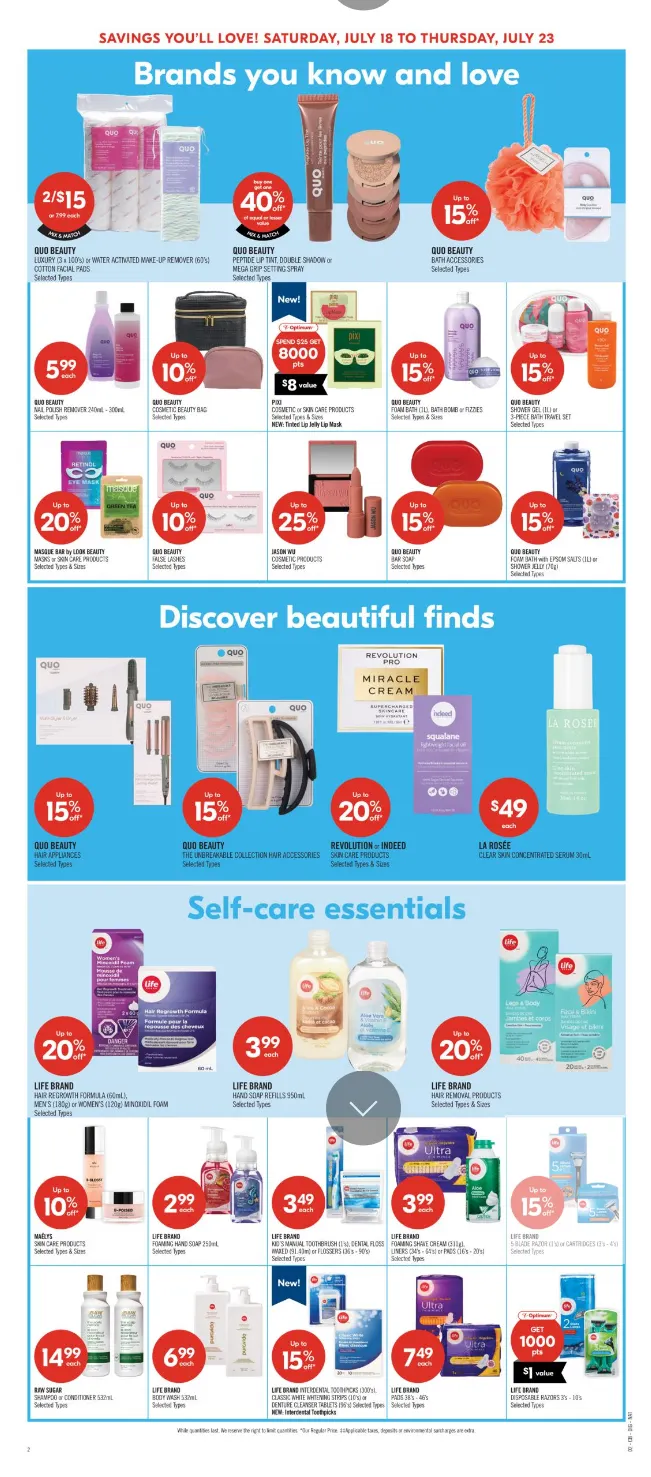  Shoppers Drug Mart Sales from July 18 to July 23 2026 - flyer page 15