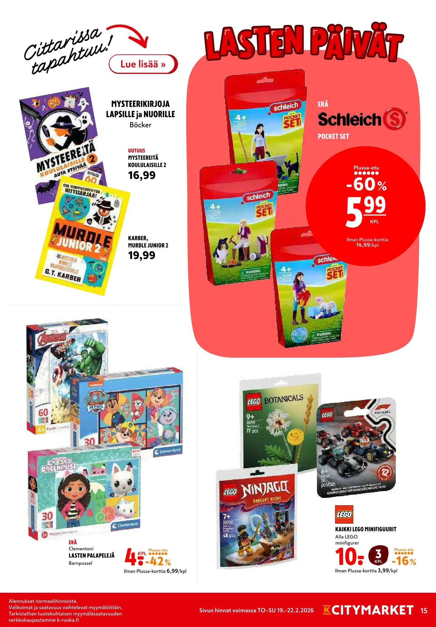 Kaupan K-Citymarket uusimmat tarjoukset voimassa alkaen 19. helmikuuta - 22. helmikuuta 2026 - Tarjouslehti sivu 15