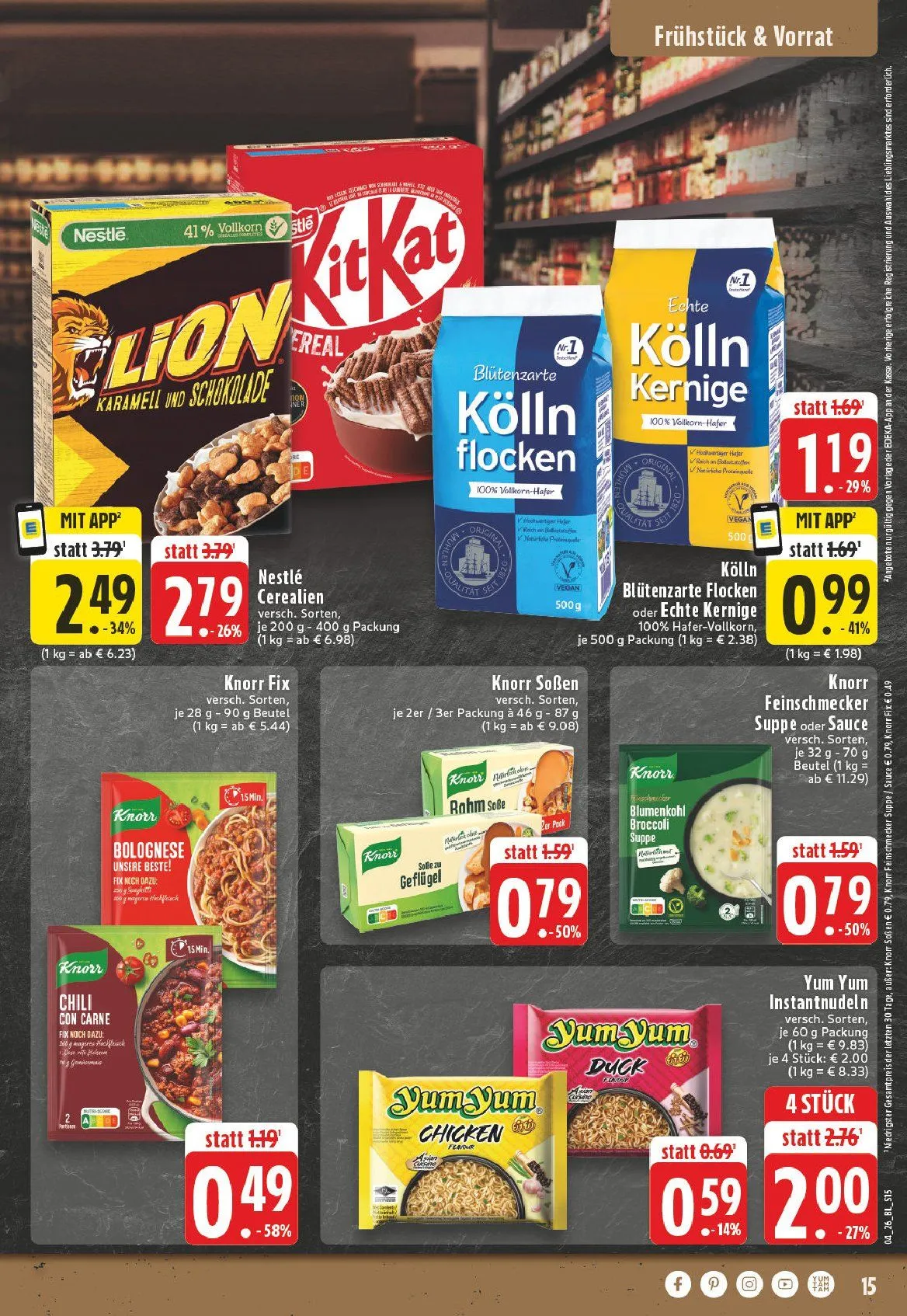 Edeka Prospekte  von 18. Januar bis 23. Januar 2026 - Prospekt seite 15