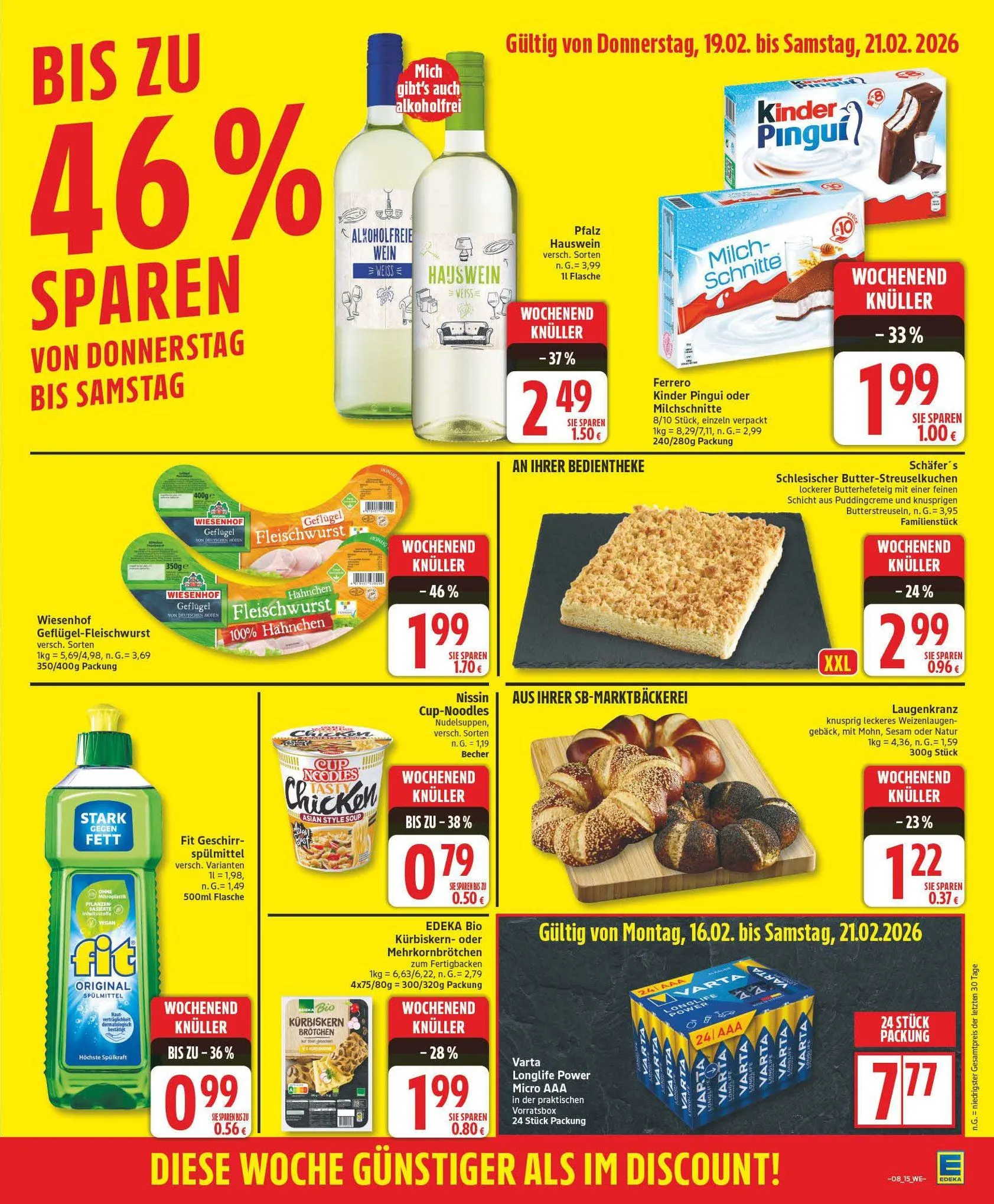 Edeka Angebote von 18. Februar bis 24. Februar 2026 - Prospekt seite 15
