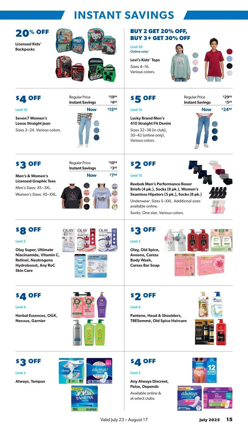 Weekly ad Sam's Club Sales from July 23 to August 17 2025 - Page 15