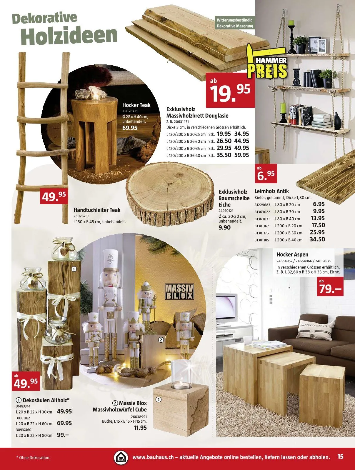 Bauhaus Broschyr Erbjudanden von 25. November bis 29. Dezember 2024 - Prospekt seite 15